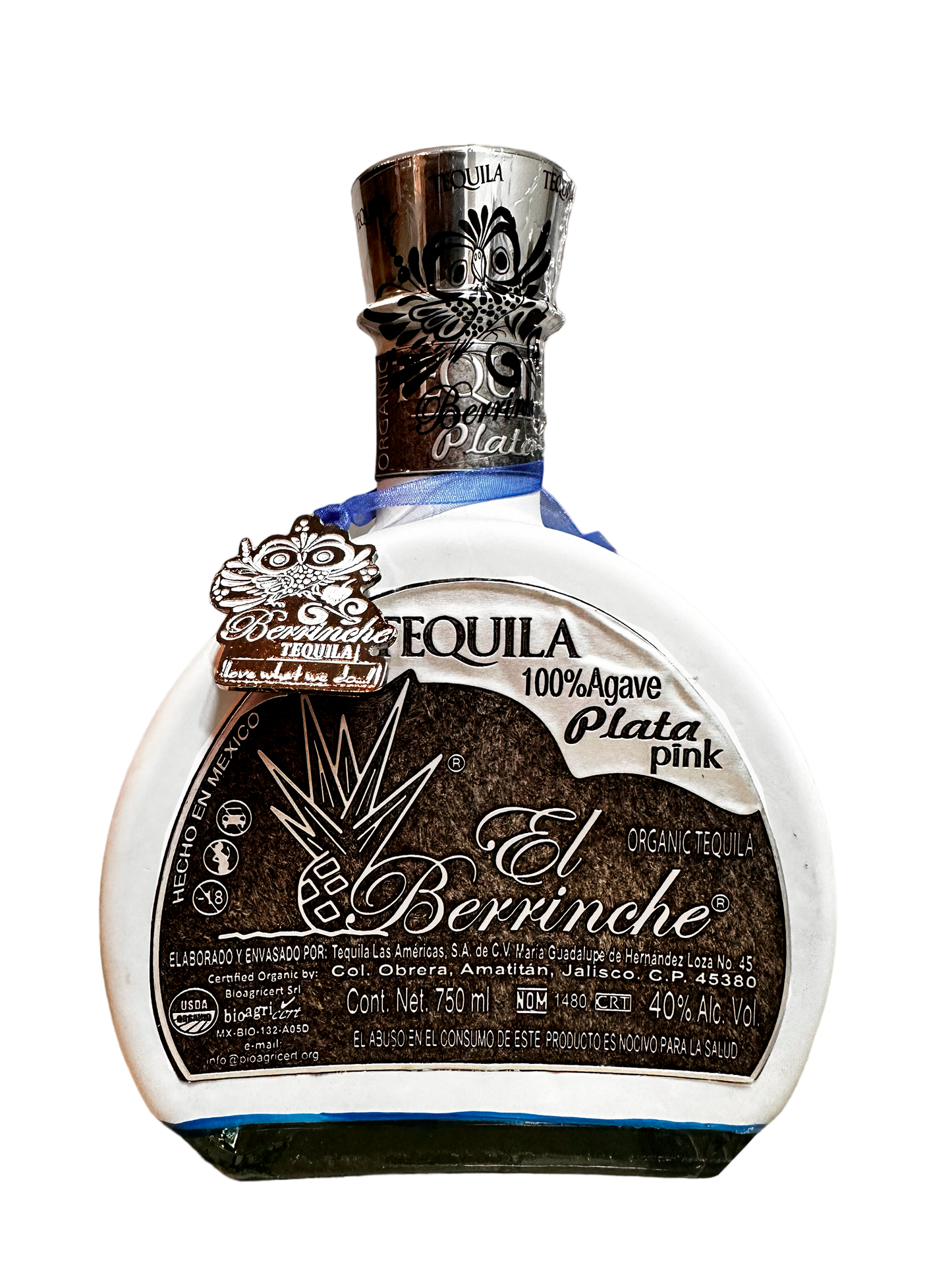 Tequila el Berrinche Plata 750ml